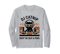 DJ Catnip Drop The Beat & Paws Casque DJ en Vinyle Manche Longue