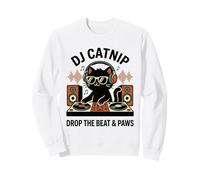 DJ Catnip Drop The Beat & Paws Casque DJ en Vinyle Sweatshirt