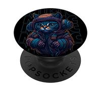 DJ Chat Fait de la Musique PopSockets PopGrip Adhésif