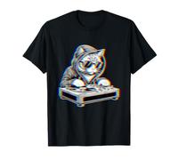 Dj Chat Rave Festival Illusion d'optique EDM Psychédélique T-Shirt