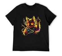 DJ Decks 80's 90's Retro Neon Clubbers Rave T-Shirt Unisex Heavy Cotton Tee Black