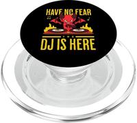 DJ DJane Petit Diable Halloween Have No Fear The DJ is Here PopSockets PopGrip pour MagSafe