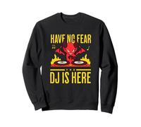 DJ DJane Petit Diable Halloween Have No Fear The DJ is Here Sweatshirt