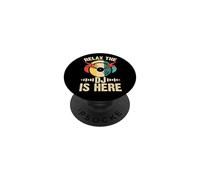 DJ en Vinyle rétro Relax The DJ is Here PopSockets PopGrip Adhésif