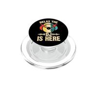 DJ en Vinyle rétro Relax The DJ is Here PopSockets PopGrip pour MagSafe