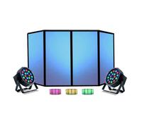 DJ FAÇADE WHITE + 2 PAR LED DMX PROJECTEURS idéal pour mettre en valeur votre MATOS SONO, PLATINES DJ MIXAGE DJM, PA DJ MIX BAR