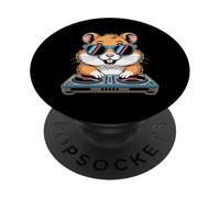 DJ Hamster Lunettes Musique Mixage PopSockets PopGrip Adhésif