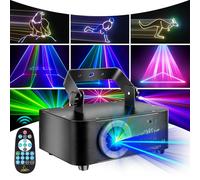 DJ Lumière, 3D RGB Lumière De Fête, DMX 512 Animation Lumiere Disco, Musique Sound Activated Discolight Party Light, Matériel D'éclairage De Scène avec Télécommande pour Mariages, Bars