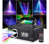 Dj Lumière,Lumière De Scène Fête 3D Rgb Animation Avec Effet De Faisceau Balayage,Auto,Musique Son,Télécommande Et Contrôle Dmx Pour L'Éclairage Des Discothèques,Clubs Mariage Scènes Dj