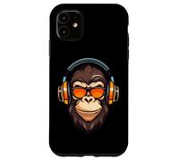 DJ Mad Monkey Ape Chimp Mix Club Music Casque de danse Coque pour iPhone 11