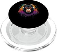 DJ Monkey avec Casque Techno Rave Disco Disco Jockey DJ PopSockets PopGrip pour MagSafe