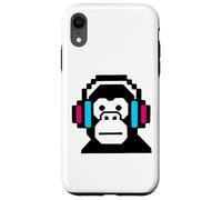 DJ Monkey with Headphones Animal Rave EDM Festival Coque pour iPhone XR