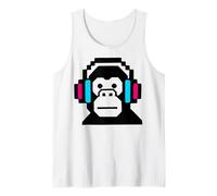 DJ Monkey with Headphones Animal Rave EDM Festival Débardeur