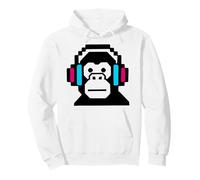 DJ Monkey with Headphones Animal Rave EDM Festival Sweat à Capuche