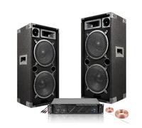 DJ PACK SONO 2000 dont 2 ENCEINTES 1000 + 1 AMPLI SONO + CABLE HP + CABLE PC PA DJ SONO LED LIGHT sport mix
