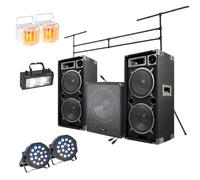 DJ PACK SONO + JEUX DE LUMIÈRE + PORTIQUE DJ 3M ROBUSTE PA DJ SONO LED MIX LIGHT CLUB DISCO FITNESS SPORT ZUMBA MARIAGE
