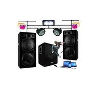 Dj pack sono + jeux de lumière + portique dj 3m robuste pa dj sono led mix light club disco fitness sport zumba mariage anniversaire