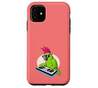 DJ Parrot Retro 80s Music Platine Vinyle Coque pour iPhone 11