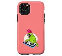 DJ Parrot Retro 80s Music Platine Vinyle Coque pour iPhone 11 Pro
