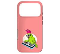 DJ Parrot Retro 80s Music Platine Vinyle Coque pour iPhone 17 Pro