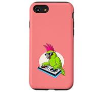 DJ Parrot Retro 80s Music Platine Vinyle Coque pour iPhone SE (2020) / 7/8