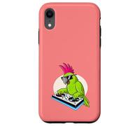 DJ Parrot Retro 80s Music Platine Vinyle Coque pour iPhone XR