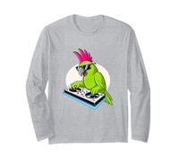 DJ Parrot Retro 80s Music Platine Vinyle Manche Longue