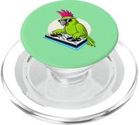 DJ Parrot Retro 80s Music Platine Vinyle PopSockets PopGrip pour MagSafe