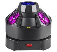 DJ Party Light, 200 W RGBW 4 en 1 LED DJ Stage Lights, DJ Lights avec rotation infinie et son activé pour mariage DJ Party et Live House