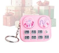 DJ Player Pendant - Cute Miniature Music Keychain, Novelty Accessory | ABS Construction Compact Size Lightweight Retro Design, Backpack Purse Handbag Charm, Party Travel Home Office Commuting Classroo