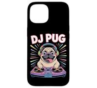 Dj Pug Avec Casque Écouteurs Style Musique Coque pour iPhone 15