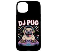 Dj Pug Avec Casque Écouteurs Style Musique Coque pour iPhone 15 Plus