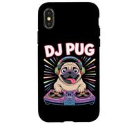 Dj Pug Avec Casque Écouteurs Style Musique Coque pour iPhone X/XS