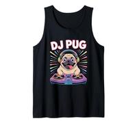 Dj Pug Avec Casque Écouteurs Style Musique Débardeur