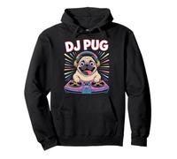 Dj Pug Avec Casque Écouteurs Style Musique Sweat à Capuche