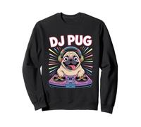 Dj Pug Avec Casque Écouteurs Style Musique Sweatshirt