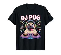 Dj Pug Avec Casque Écouteurs Style Musique T-Shirt