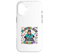 DJ Retro Gamer Energy Pixel Style Coque pour iPhone 16