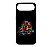 DJ Sasquatch Rave EDM Bigfoot et Platine Vinyle Splash Art Coque pour iPhone Air