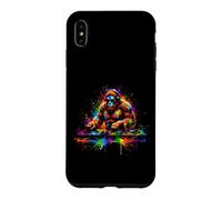 DJ Sasquatch Rave EDM Bigfoot et Platine Vinyle Splash Art Coque pour iPhone XS Max