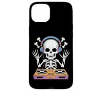DJ Squelette Effrayant Halloween Musique Coque pour iPhone 15 Plus