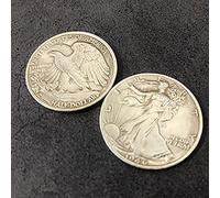 DJ·Wang Demi-dollar magnétique Walking Liberty (super fort, laiton), tours de magie, pièces de monnaie, illusions de gros plan, accessoires de gadgets