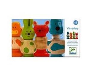 DJ06304 Jeu educatif en bois Vis Animo Rouge