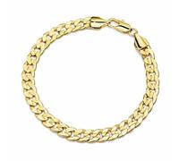 DJADEE Bracelet pour homme, plaqué or 750, plaqué or 18 carats, 6 mm de large, étanche, hypoallergénique, Plaqué or jaune