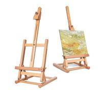 DJAR Chevalet de table de 25" pour peinture, chevalet de peinture en bois de hêtre réglable avec plateau de table, support portable pour dessin et peinture pour adolescents, adultes, étudiants