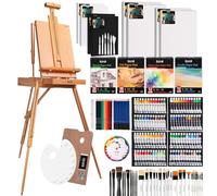 DJAR Kit de Peinture 169 Pièces avec Chevalet Français, Set Complet d'Artiste pour Débutants et Professionnels, Acrylique, Aquarelle et Huile