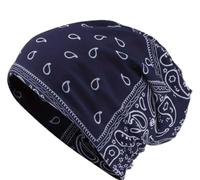 DJC BOUTIQUE Bonnet chimio en jersey - Turban - Doublure en polaire douce - Pour enfants - Petite taille, Cachemire bleu marine, S