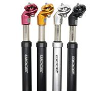 DJC Tige de Selle de Suspension de vlo Amortisseur Post 27,2 30,9 31,6 mm Corps en Aluminium lger (Tte Noire 31,6 mm)