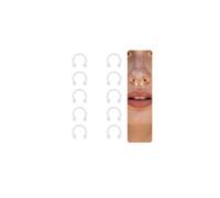 DJCIW Lot de 10 piercings en forme de fer à cheval transparent en acrylique souple pour nez, septum, lèvre, hélix, tragus et cartilage, anneaux en plastique hypoallergénique pour le travail ou l'école
