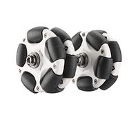 DJCRAWLER Roues Omni Rack Easy de 58 mm (édition améliorée silencieuse) pour vélos pliants Brompton et vélos électriques, charge de 20 kg, rouleau omnidirectionnel de rechange avec (blanc)